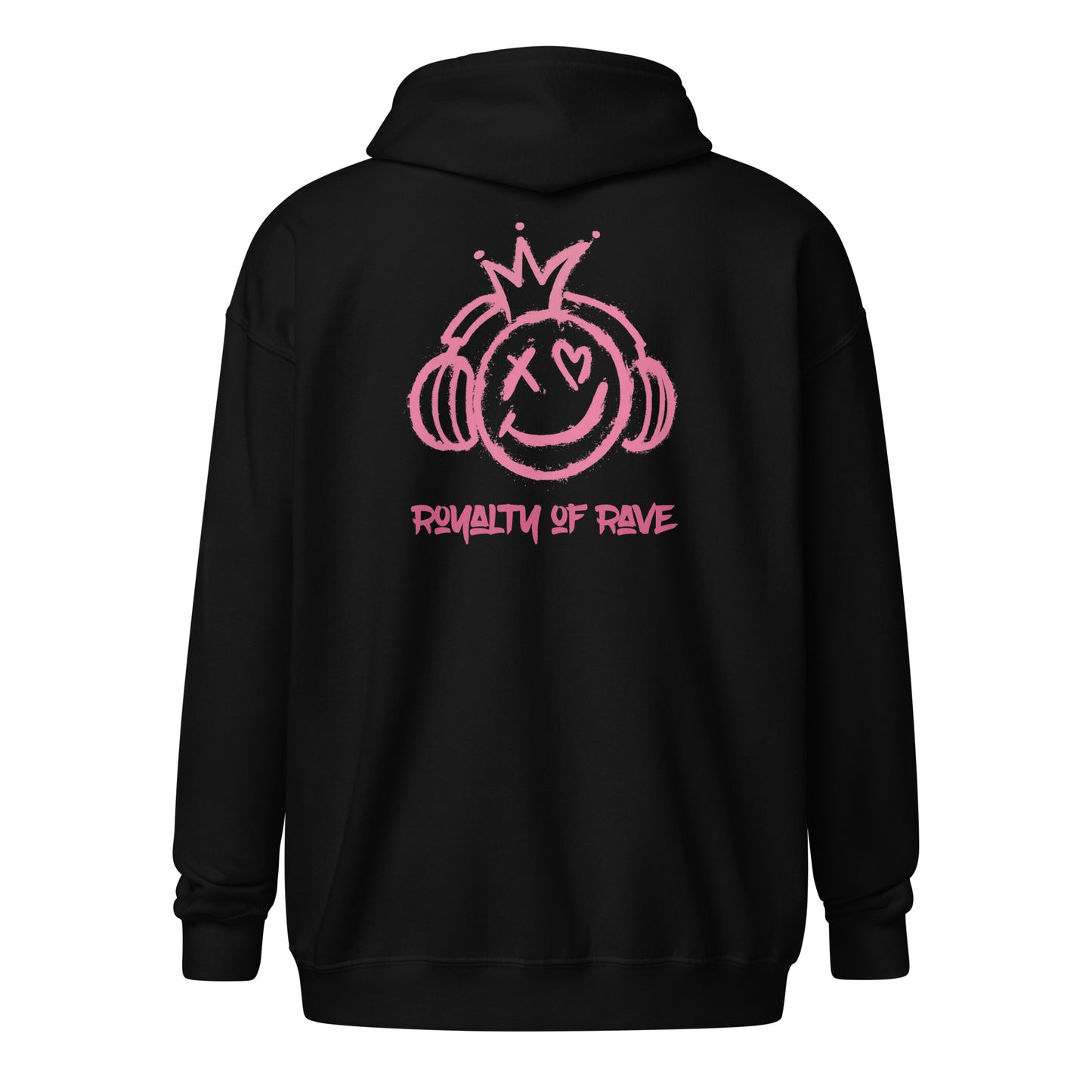 Gen X hoodie Royalty of Rave pink logo variant by N.X. Originals