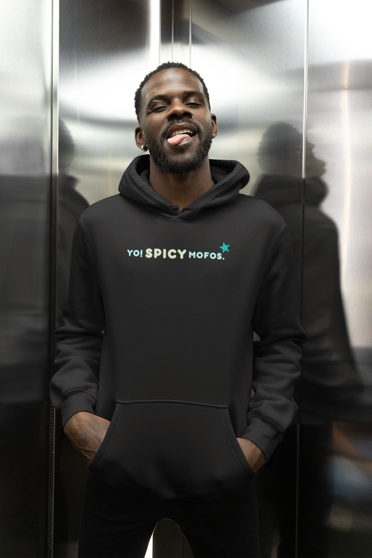 Gen X hoodie Yo! Spicy MOFOS green-blue by N.X. Originals β retro sarcasm design