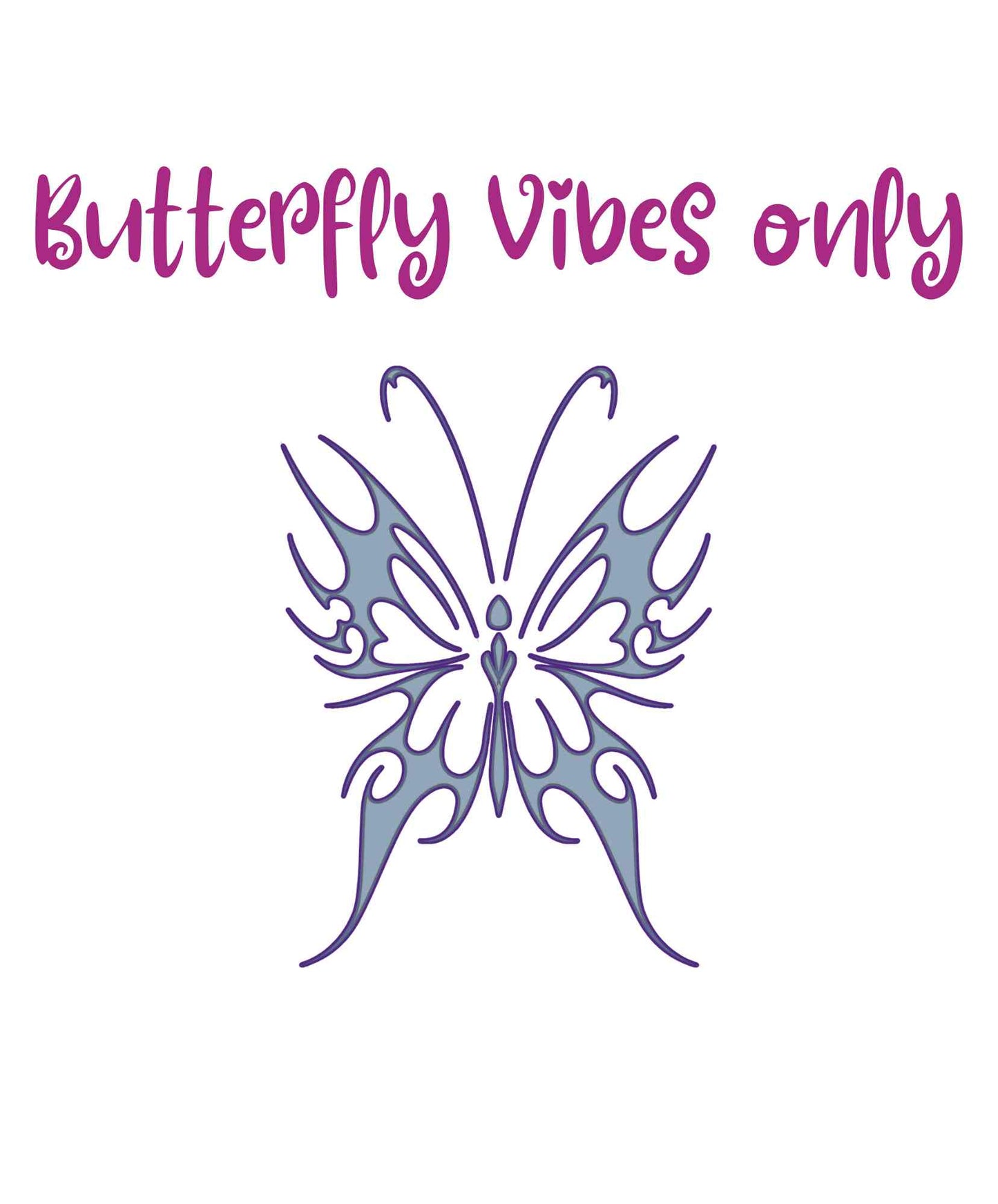 Gen X shirt Butterfly Vibes Only logo by N.X. Originals