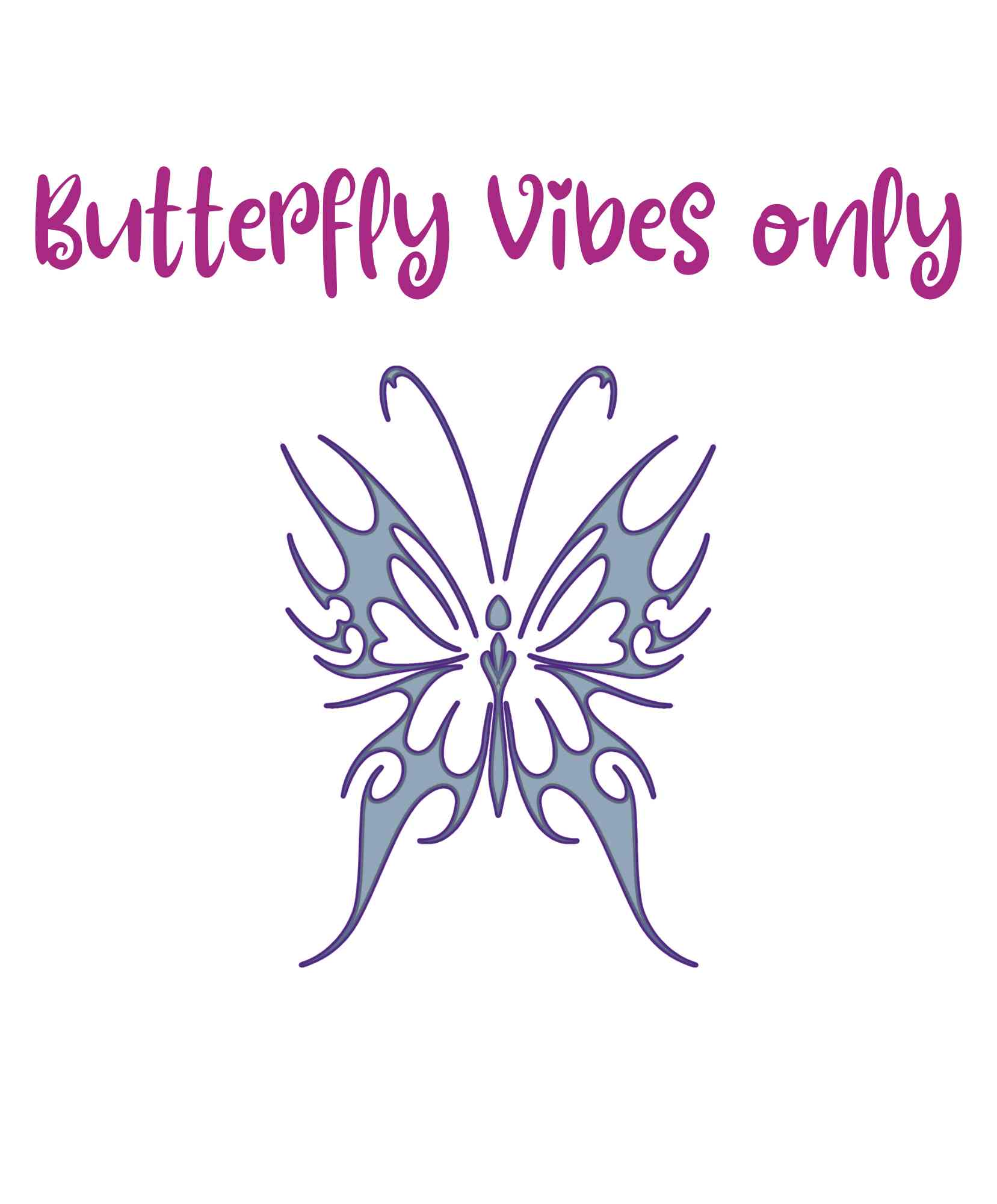 Gen X shirt Butterfly Vibes Only logo by N.X. Originals