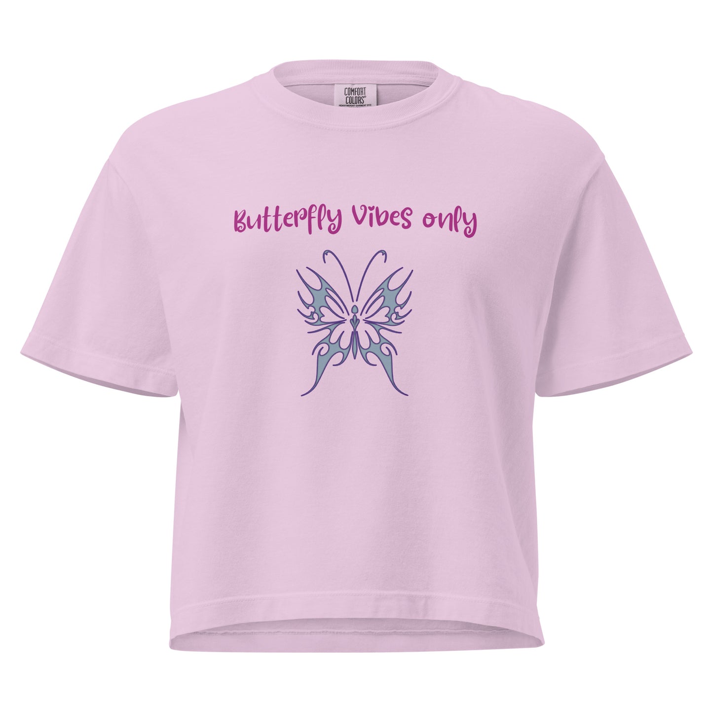 Gen X shirt Butterfly Vibes Only orchid logo variant by N.X. Originals