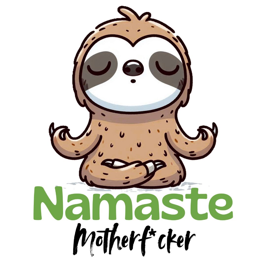 Gen X shirt Namaste Sloth black logo variant by N.X. Originals