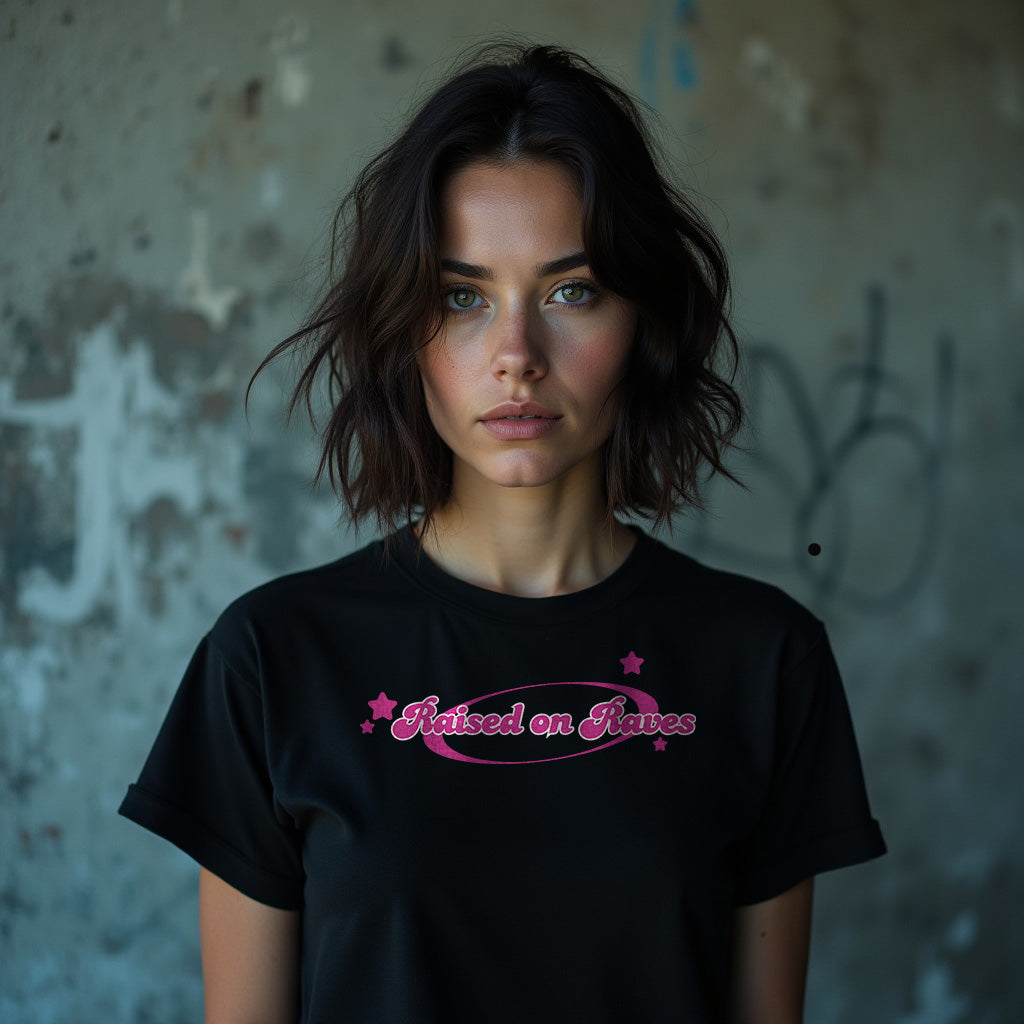 Gen X shirt Raised on Raves by N.X. Originals – 90s rave energy design