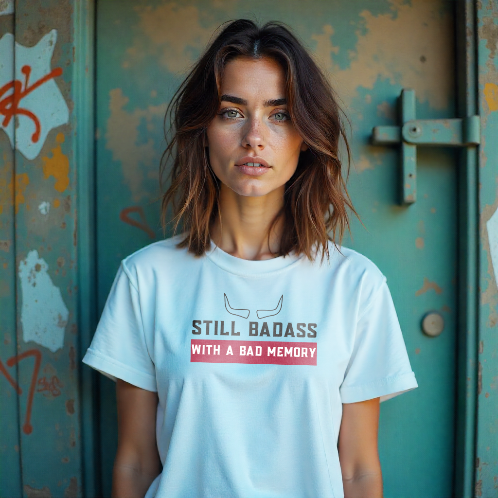 Gen X shirt “Still Badass with a Bad Memory” by N.X. Originals – sarcastic retro design