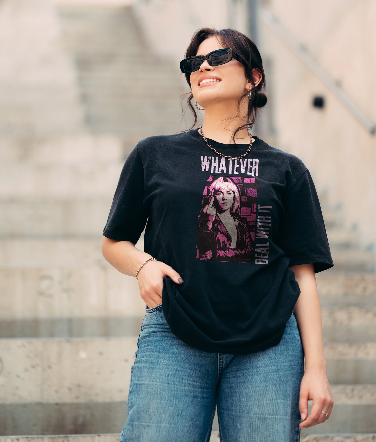 Gen X shirt Whatever, Deal with It boxy by N.X. Originals – sarcastic 90s vibe