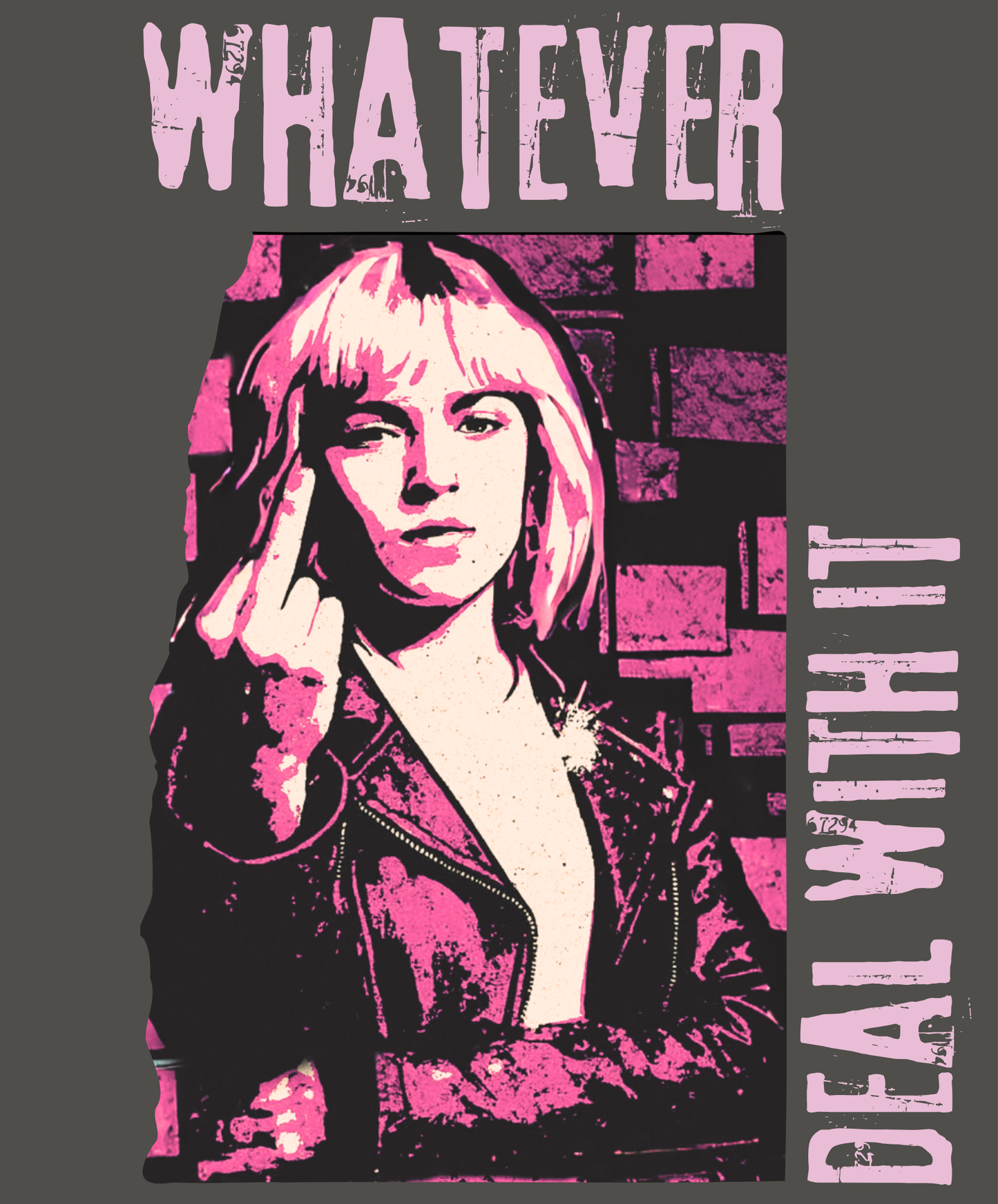 Gen X shirt Whatever, Deal with It black logo variant by N.X. Originals