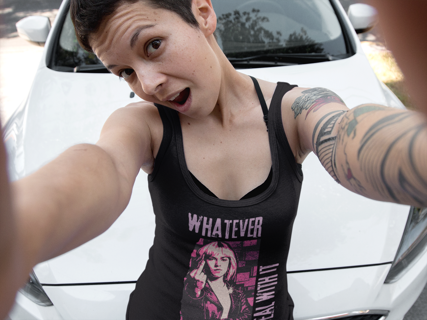 Gen X tank top Whatever, Deal with It by N.X. Originals – sarcastic summer design