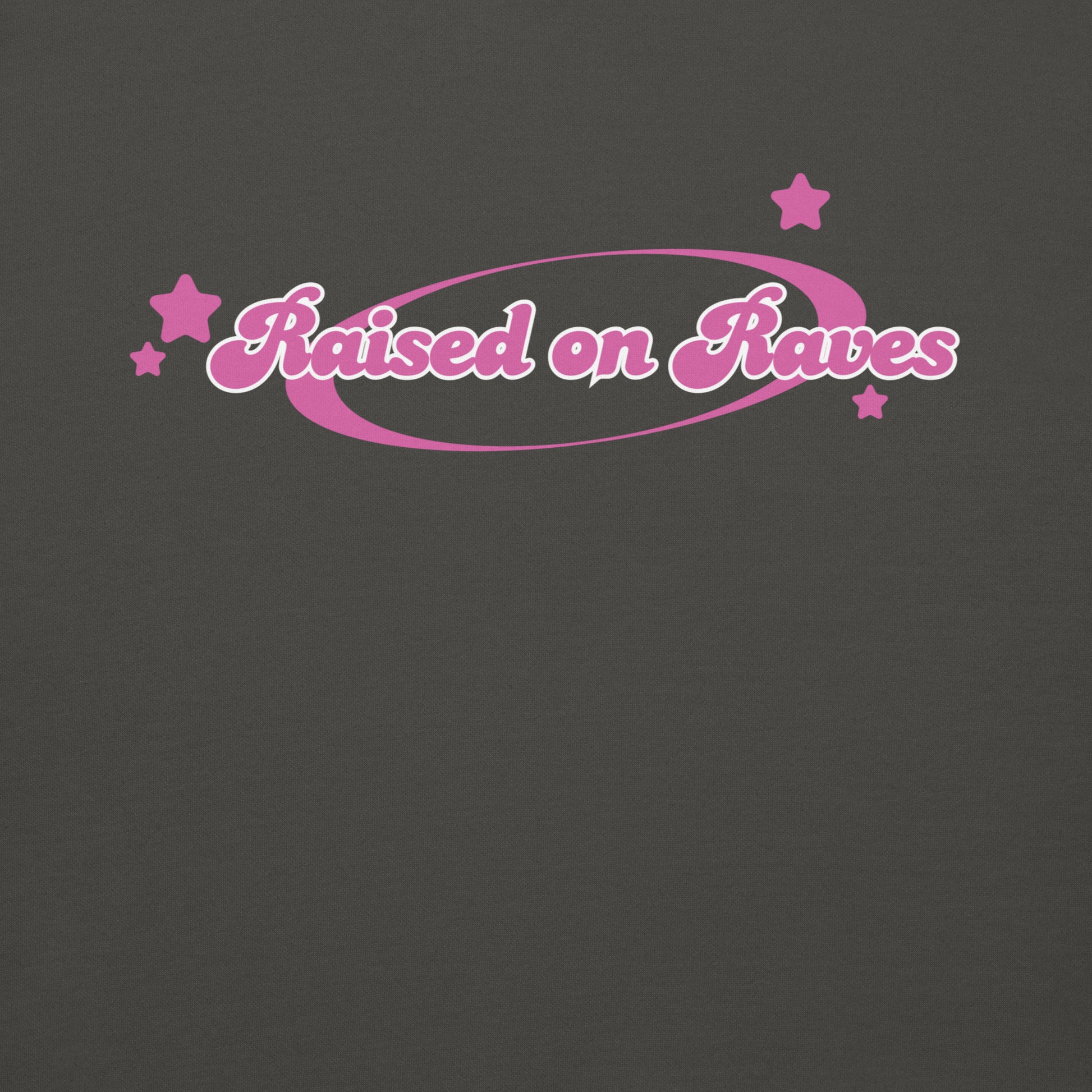 Gen X hoodie Raised on Raves vintage black logo variant by N.X. Originals