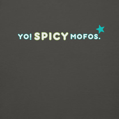 Gen X hoodie Yo! Spicy MOFOS green-blue logo variant by N.X. Originals