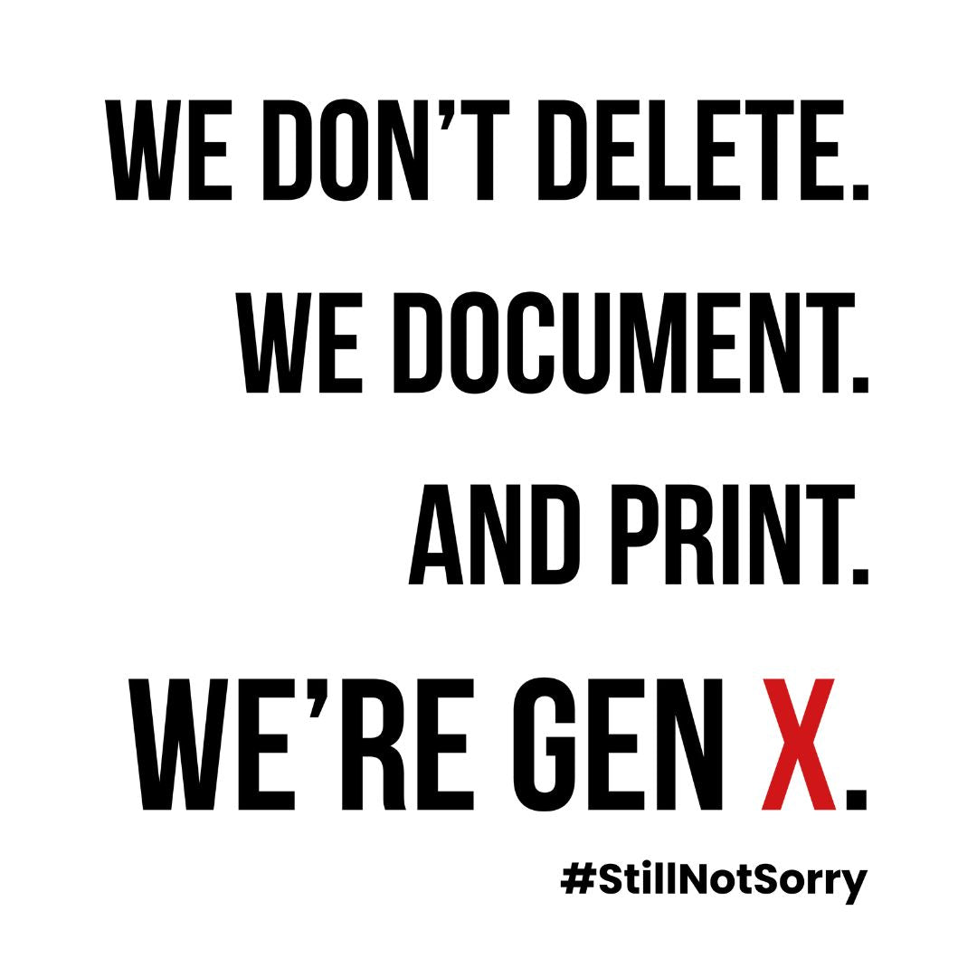 Gen X mug We Don’t Delete, We Document by N.X. Originals – sarcastic coffee mug