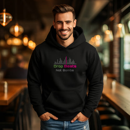 Gen X shirt Drop Beats Not Bombs by N.X. Originals – retro rave equalizer design