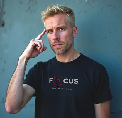 Gen X shirt F.O.C.U.S. by N.X. Originals – retro sarcasm design