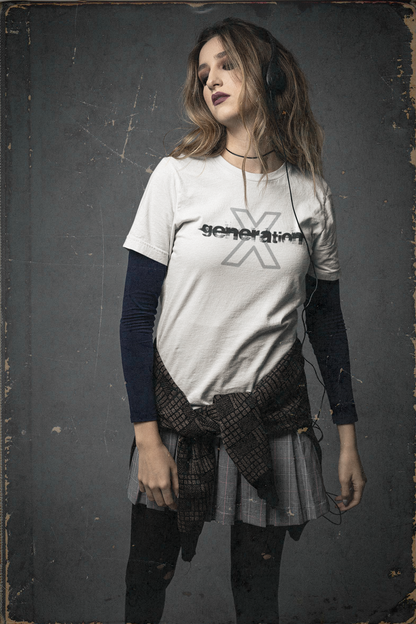 Gen X shirt Generation X Grunge White by N.X. Originals – 90s retro print