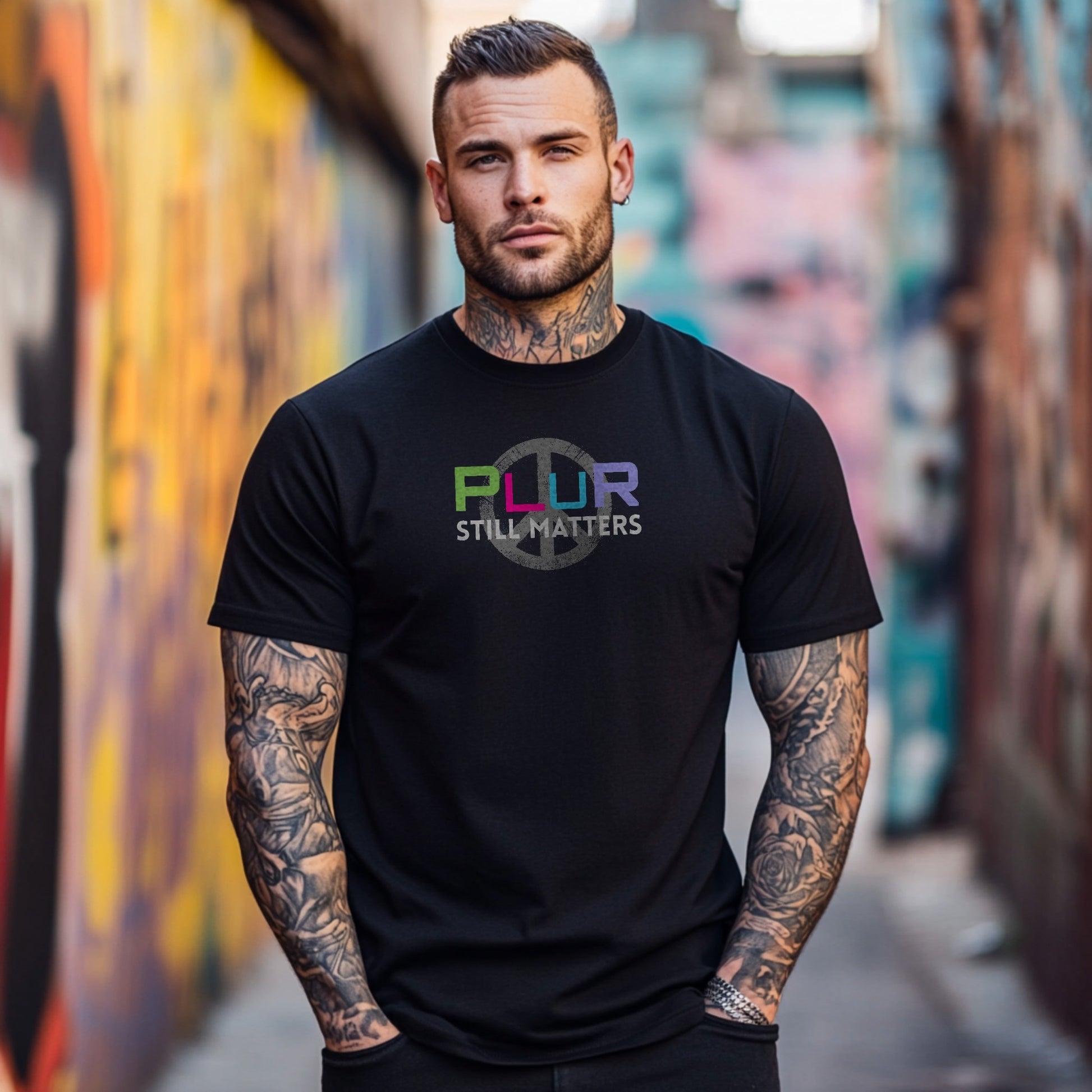 Gen X shirt PLUR Still Matters by N.X. Originals – 90s rave statement design