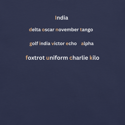 Gen X shirt Secret Code navy logo variant by N.X. Originals