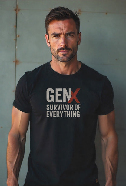 Gen X shirt Survivor of Everything by N.X. Originals – sarcastic 90s vibe