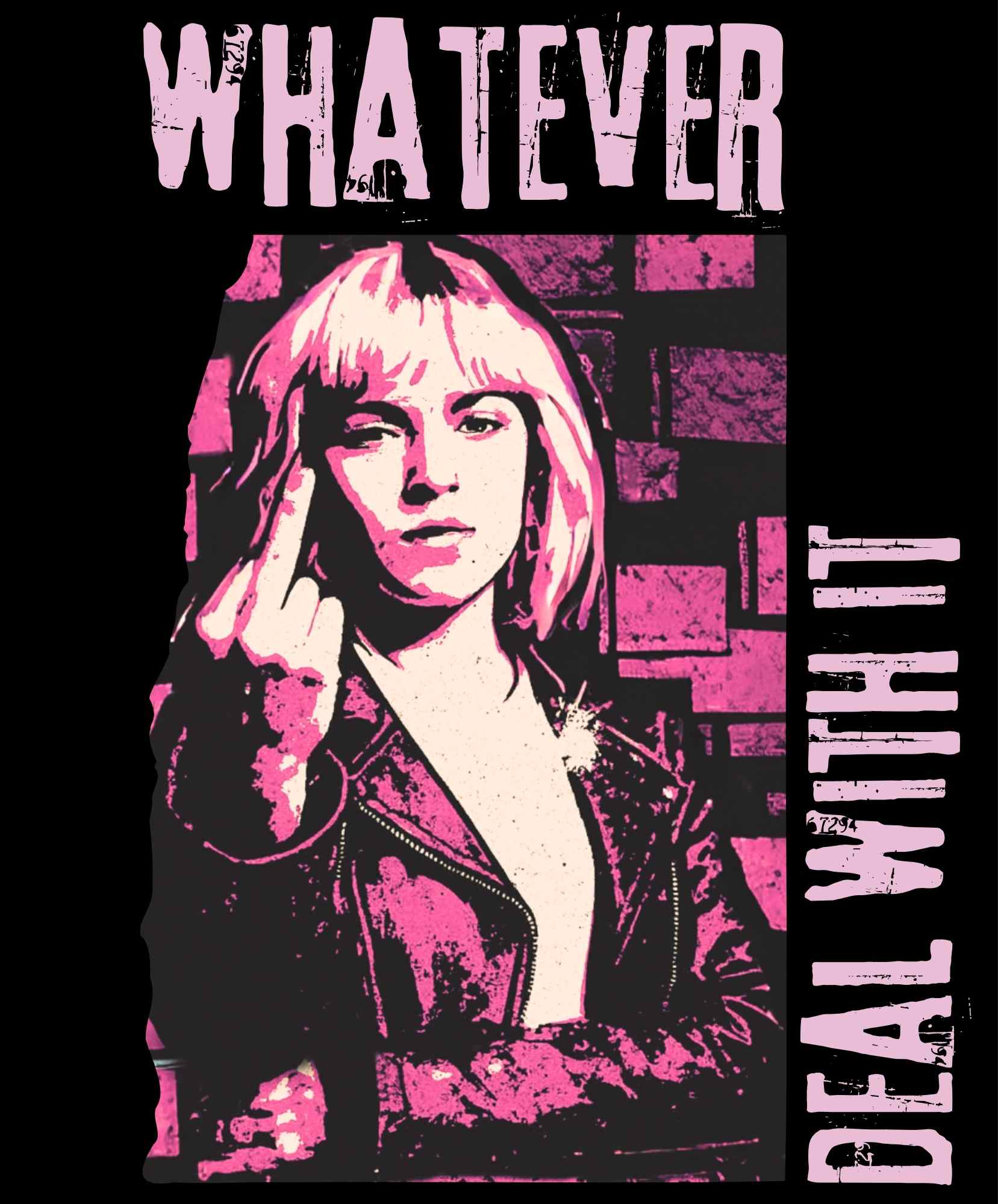 Gen X shirt Whatever, Deal with It black logo variant by N.X. Originals